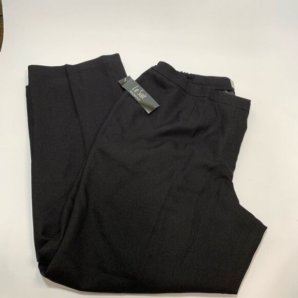 Le Suit Women's Mid-Rise Relaxed Fit Torino Dress Pants Black Size 18W NWT - Picture 1 of 7